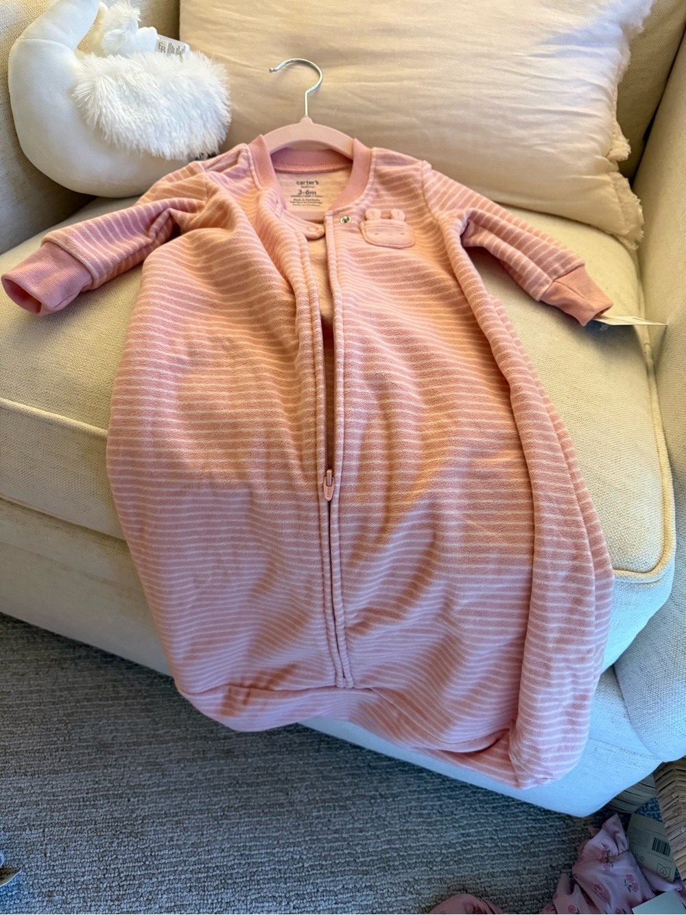 Carter's Pink Striped Sleep Sack Pajamas